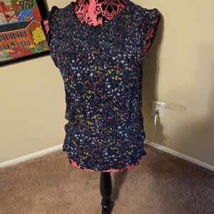 Old Navy Floral Print Sleeveless Top Medium Excellent